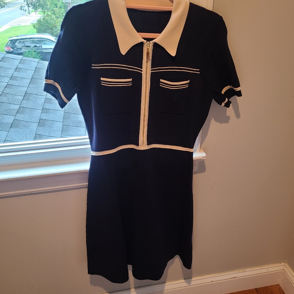 NWOT Sandro two-tone knit dress